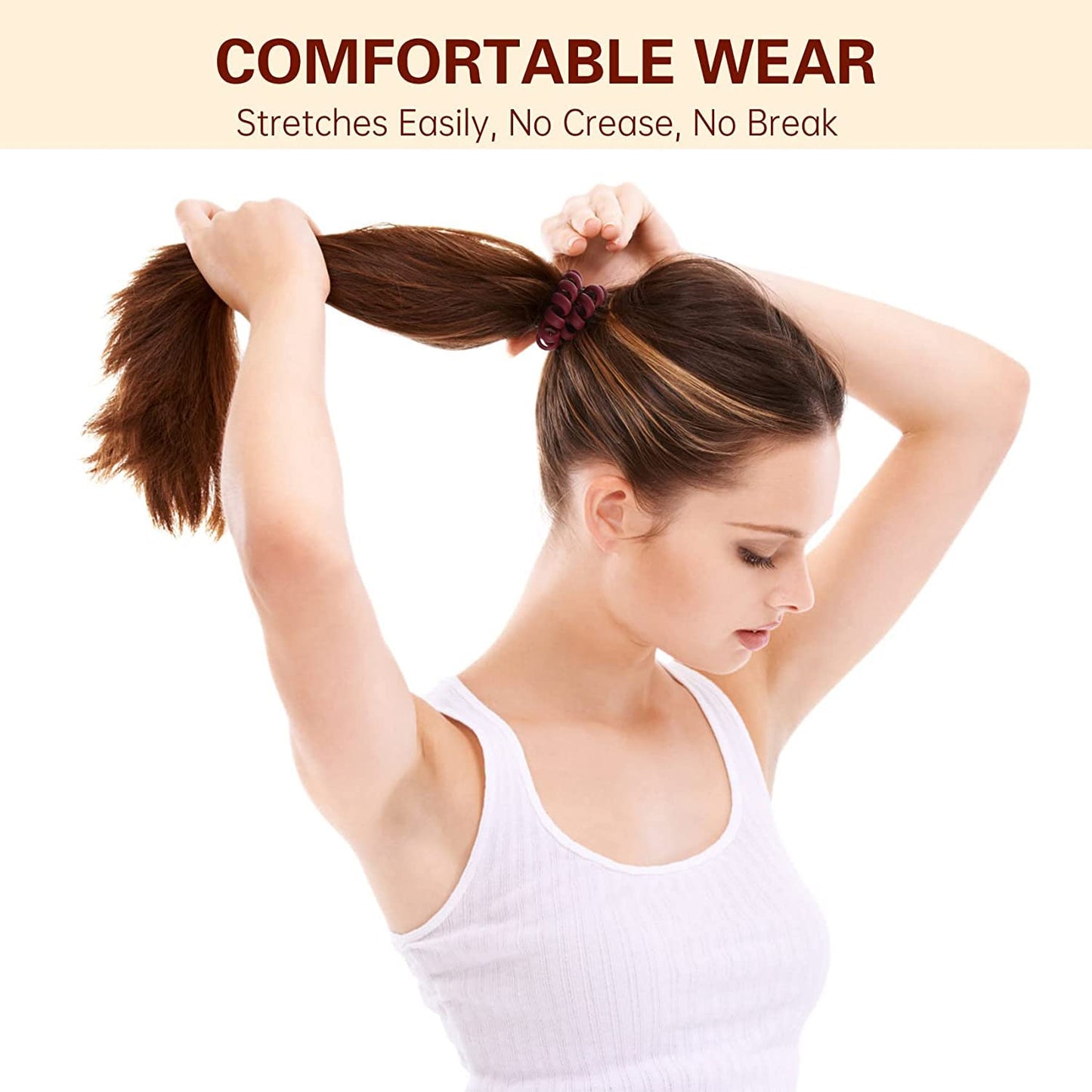 Yellow Chimes spiral hair bands - elegant hairstyle