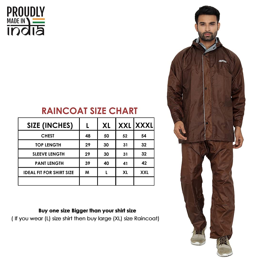 Clownfish brown raincoat - Hiking protection gear