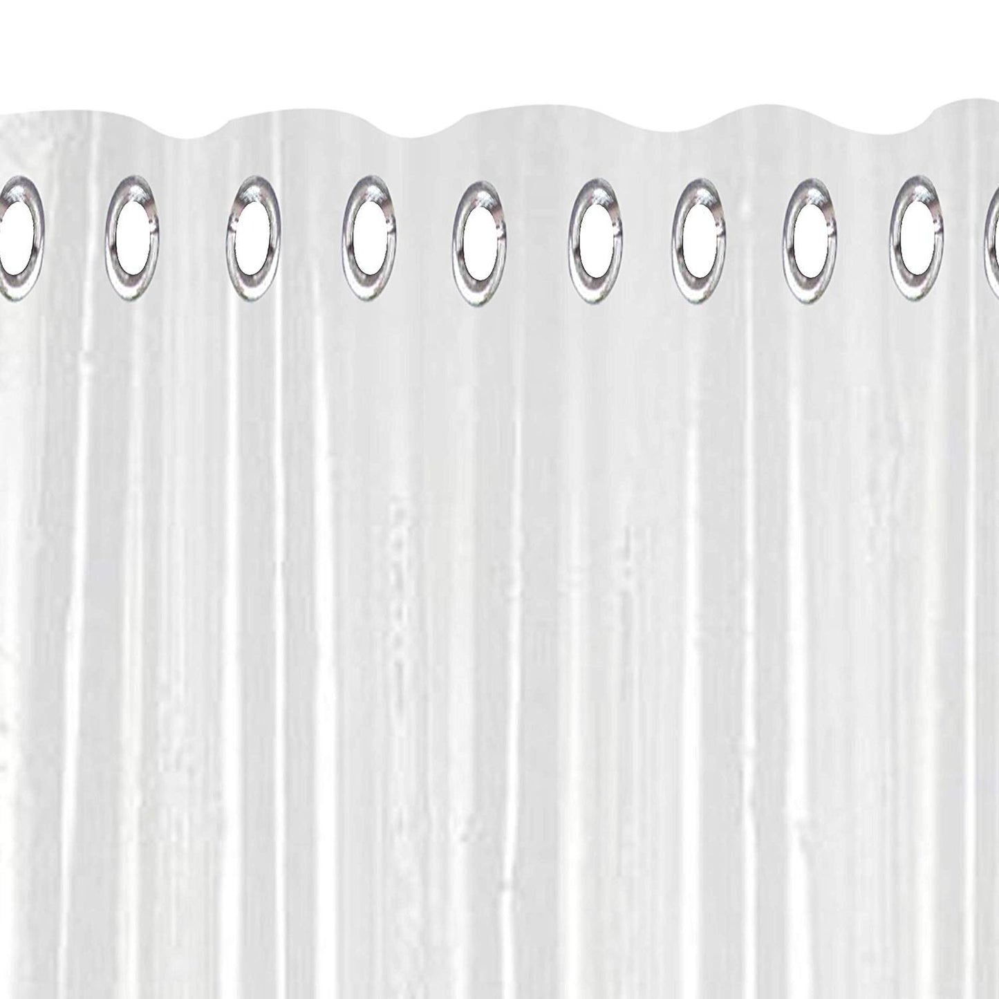 Plastic Curtain - Transparent, Light-filtering Eyelet Drapes | PVC Eyelet 30 MM | Standard Size | Indoor