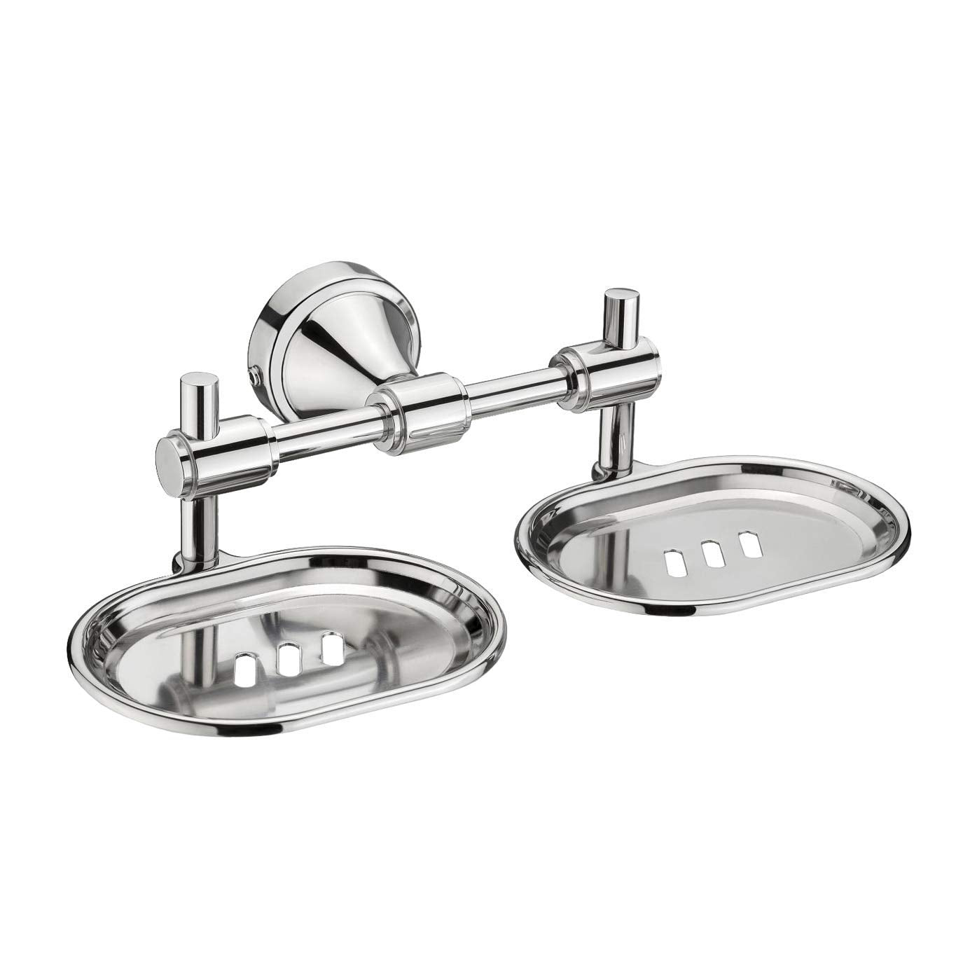 Plantex 304 Grade Stainless Steel Double Soap Holder for Bathroom/Wall mounted Soap Holder/Soap Dish/Bathroom Accessories - Pack of 2,Niko (Chrome)