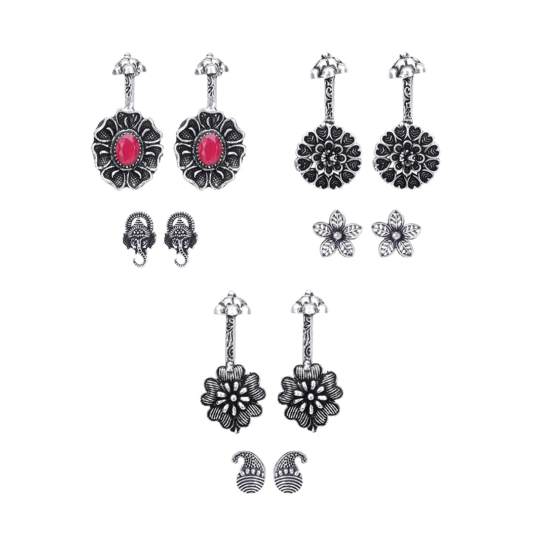 Yellow Chimes oxidised earrings - stunning festive wear