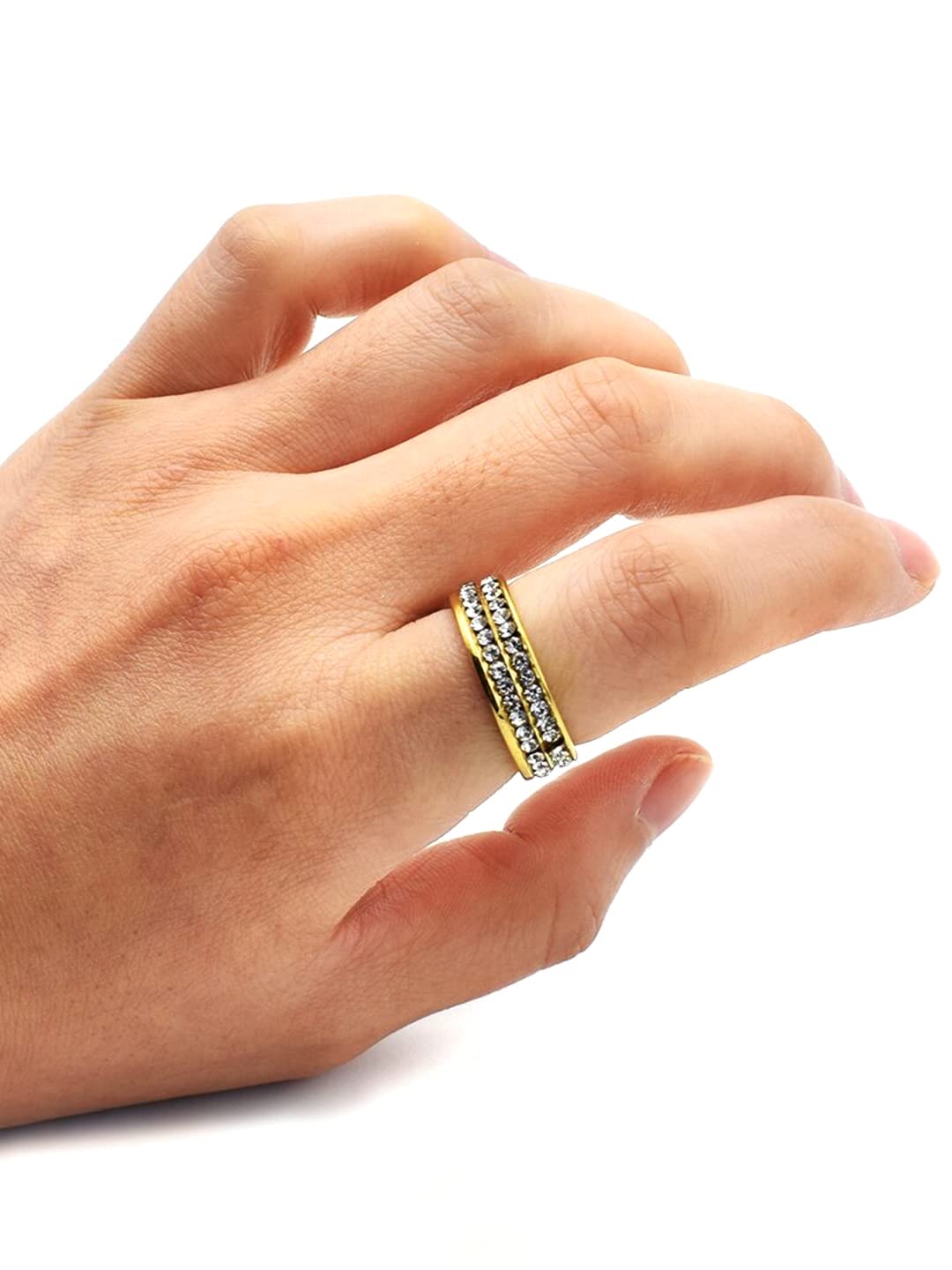 unwind Gold Crystal Ring - Birthday Gift for Him