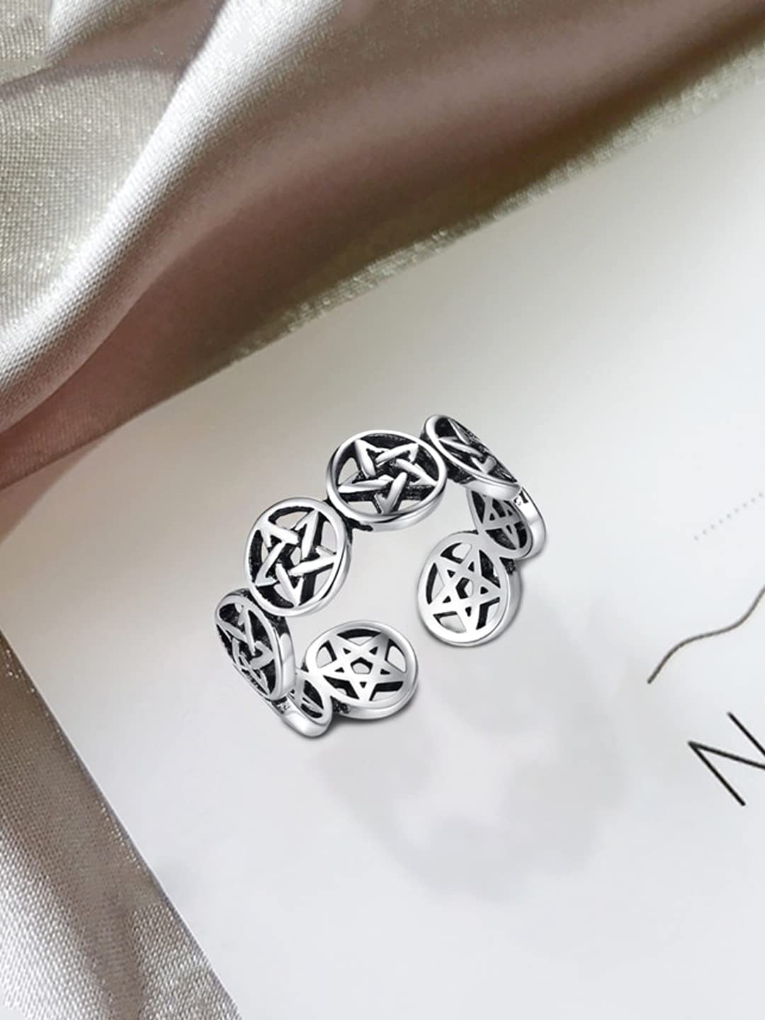 Yellow Chimes star symbol adjustable ring - stylish addition to your collection
