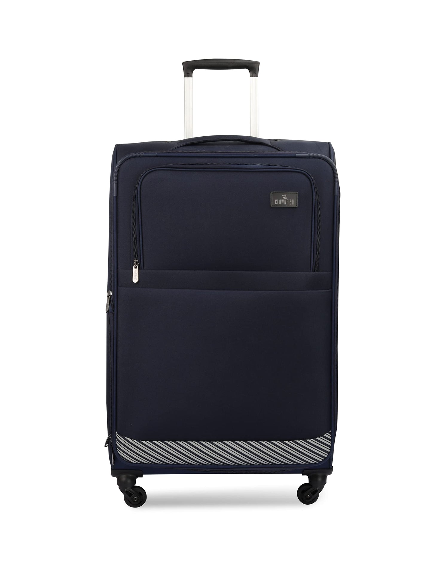 Small Size: Polyester Soft Case Trolley Suitcase with Four Wheels | Easy Maneuverability | 67 cm | Navy Blue