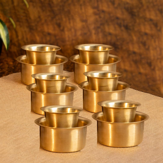Ekhasa brass cups - rich coffee experience