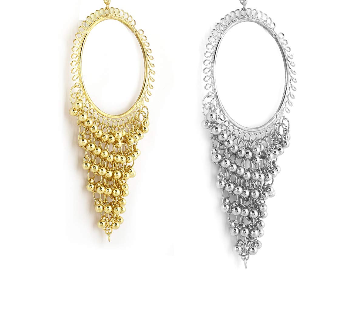 Yellow Chimes Oxidized Earrings - Stylish Jewelry for Girls