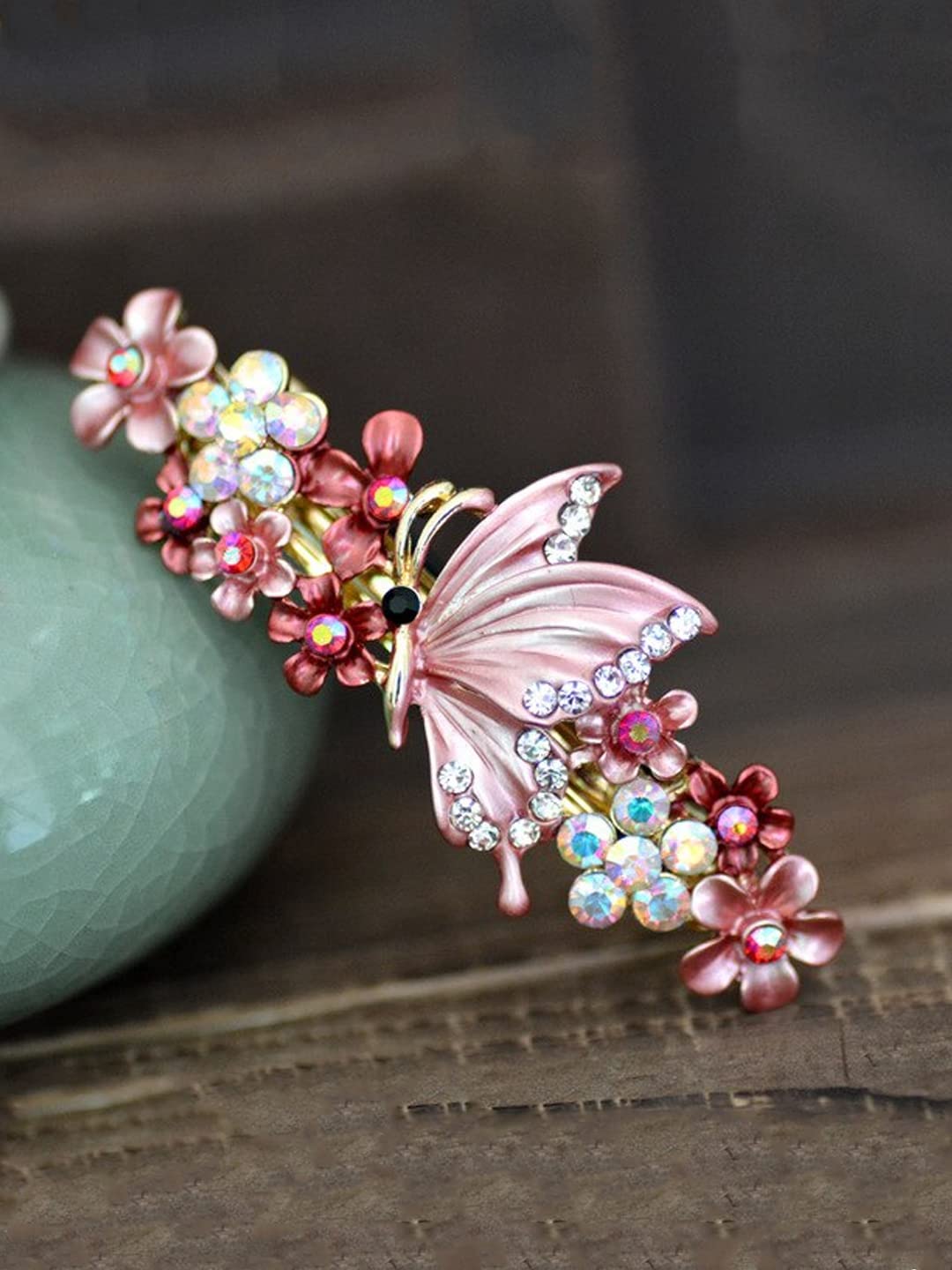 Yellow Chimes Red Barrette - Hair Accessory for Girls