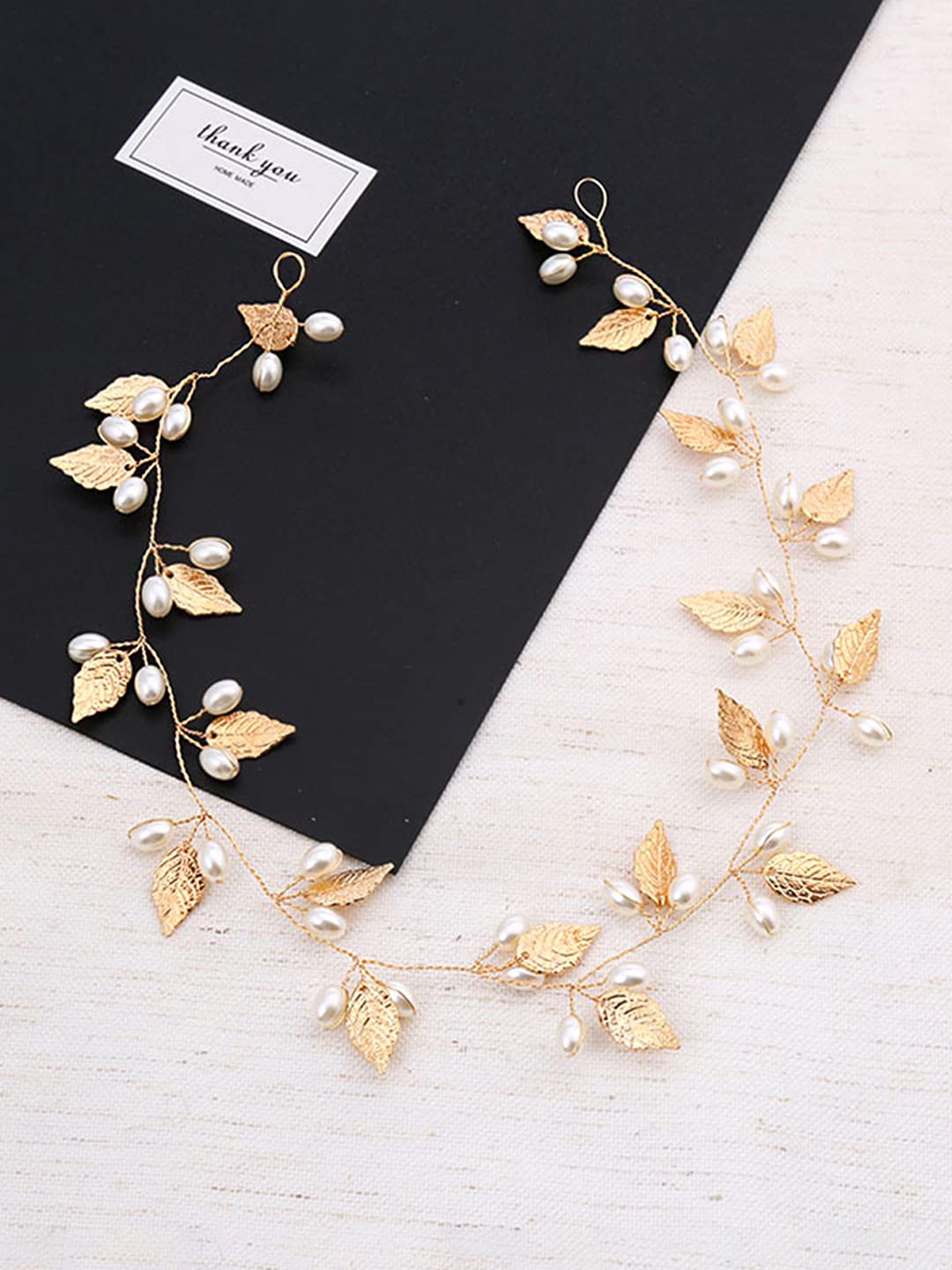 Yellow Chimes Bridal Hair Vine - Elegant hair accessory for brides