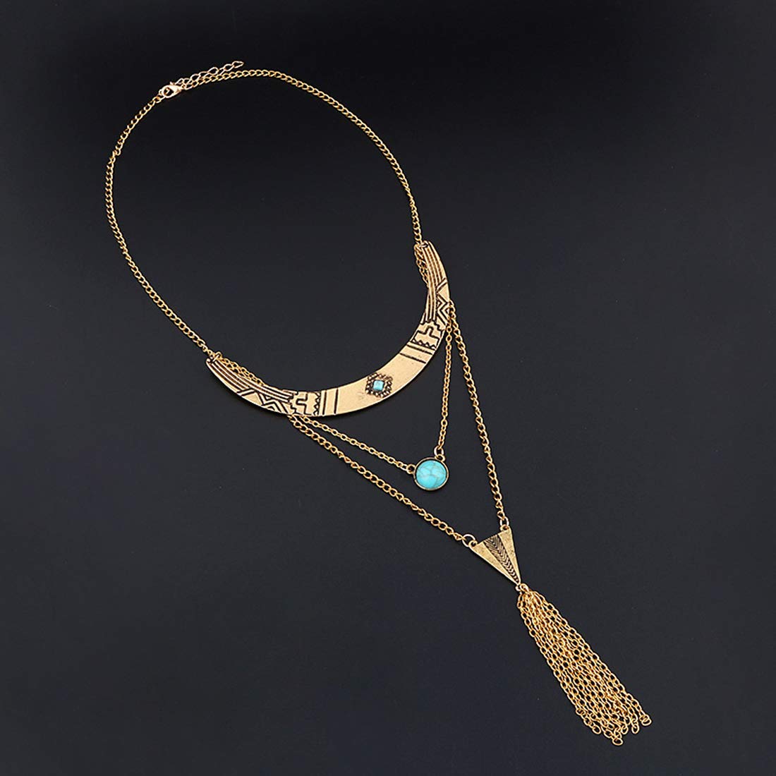 Yellow Chimes stylish alloy necklace - contemporary design