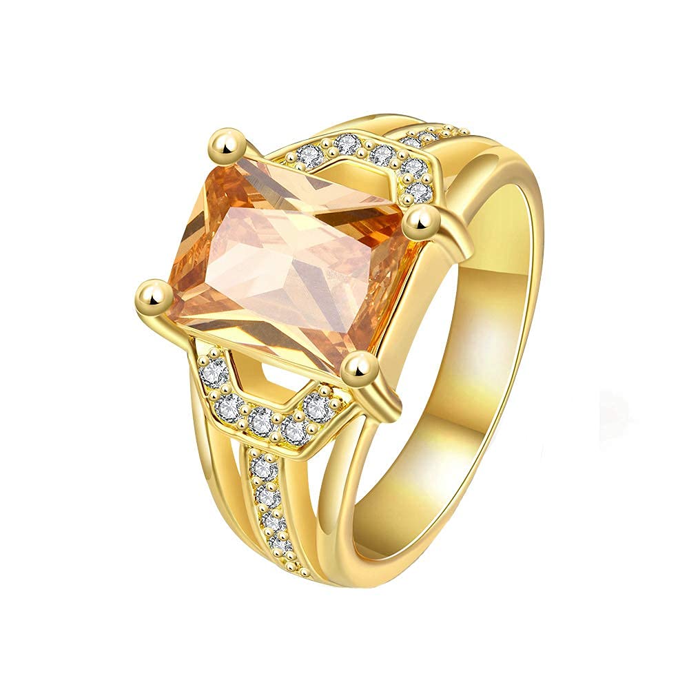 Yellow Chimes crystal ring - luxurious design for special occasions