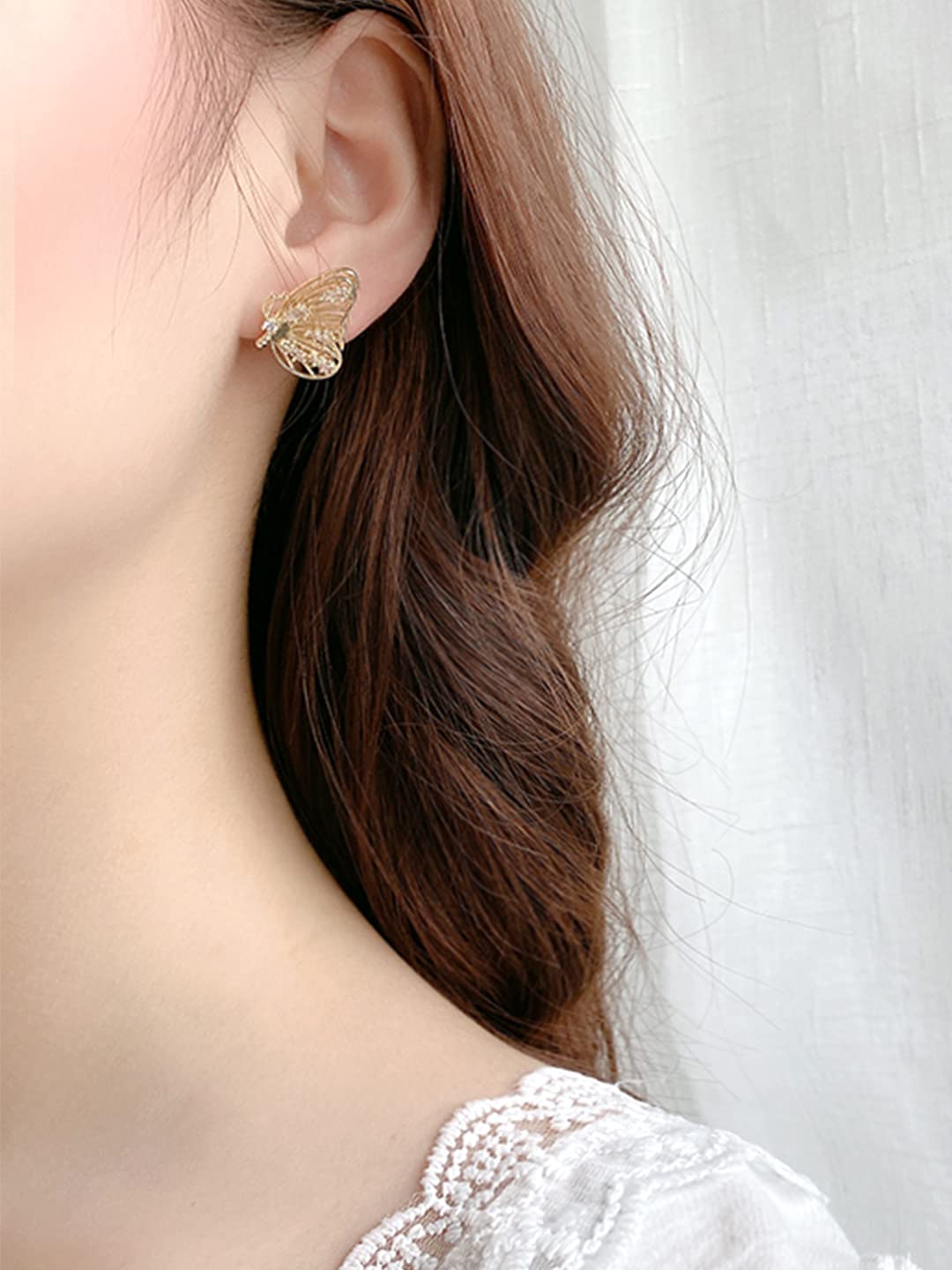 Yellow Chimes crystal studded earrings - perfect for casual wear