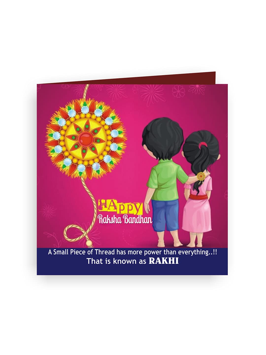 Yellow Chimes Gold Toned Swastik Rakhi - Celebrate brotherhood