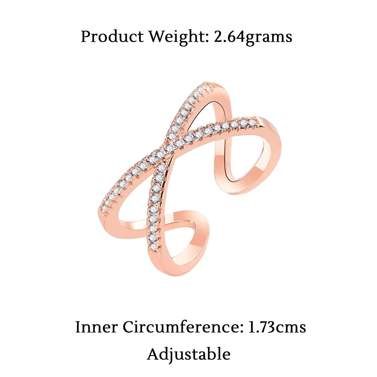 Yellow Chimes crystal studded ring - birthday gift for women
