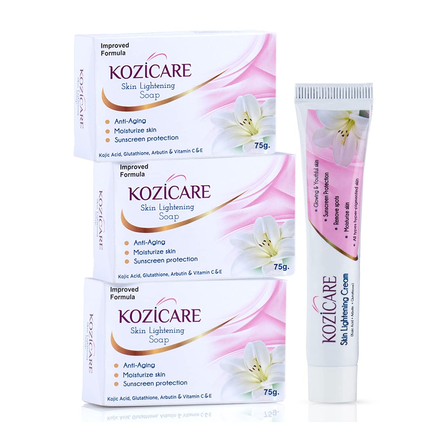 Kozicare Kojic Acid Soap Bars - Gentle exfoliating soap bars for radiant skin