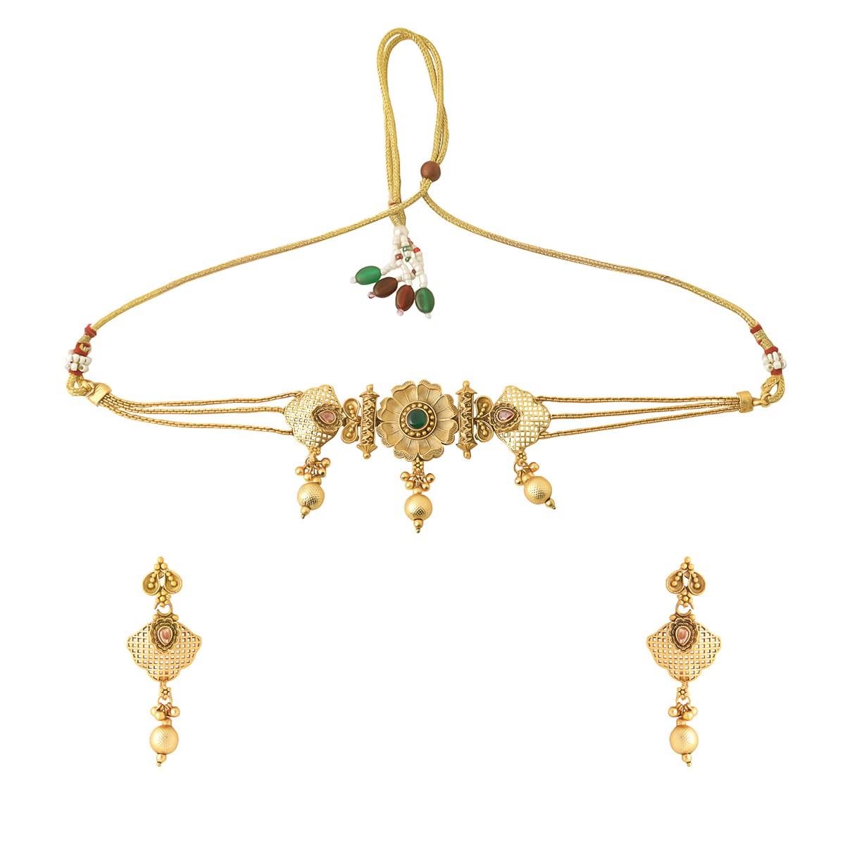 Yellow Chimes Pearl Drop Choker - Sophisticated and chic style