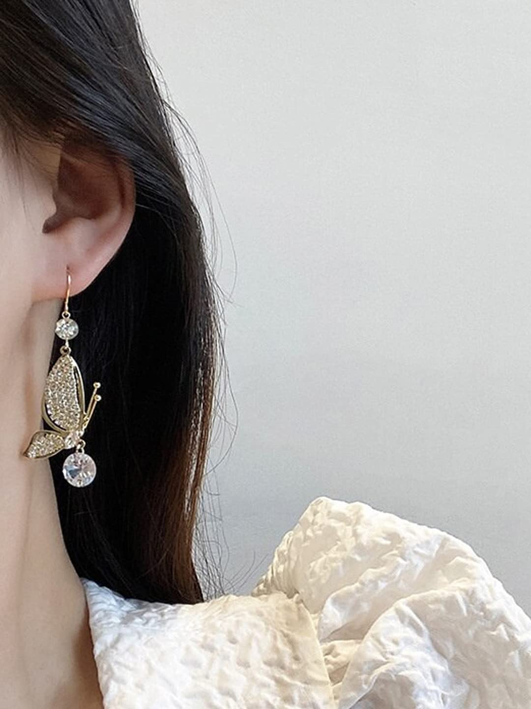 Yellow Chimes Women's Fly Shape Earrings - Cocktail Party