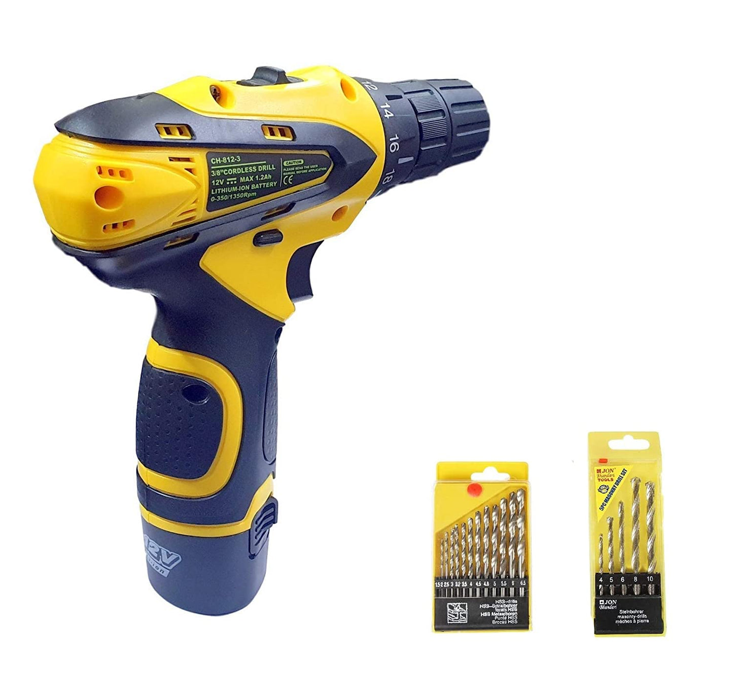 Cheston cordless drill with bits - versatile toolkit use