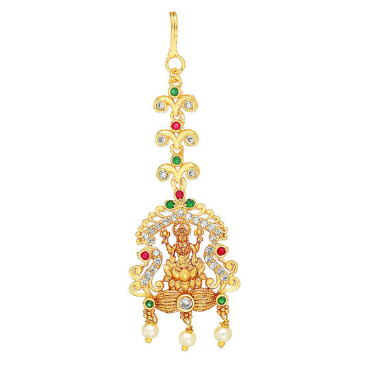 Yellow Chimes Elegant Maang Tikka - Contemporary ethnic design