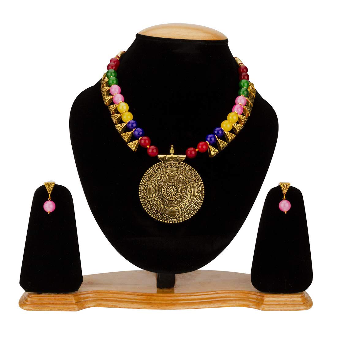 Yellow Chimes contemporary jewelry set - traditional style