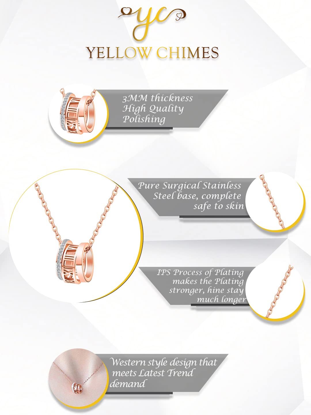 Yellow Chimes Women's Necklace - Fashion accessory