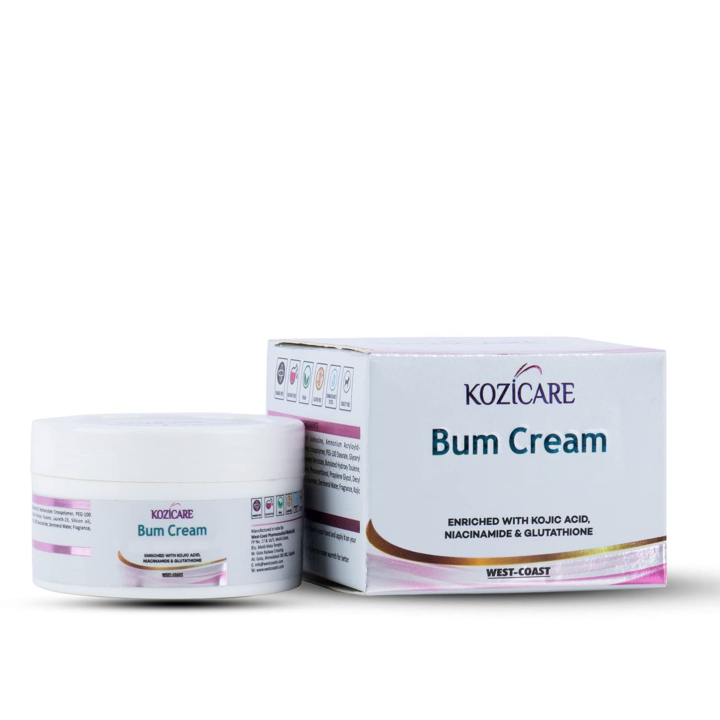 Kozicare Bum Cream - Effective brightening cream for women