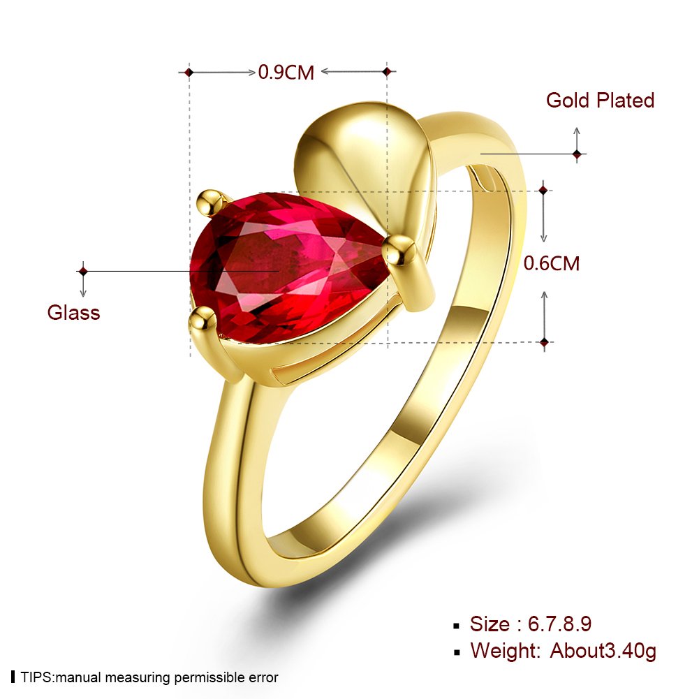Yellow Chimes gold plated ring - stylish accessory for women