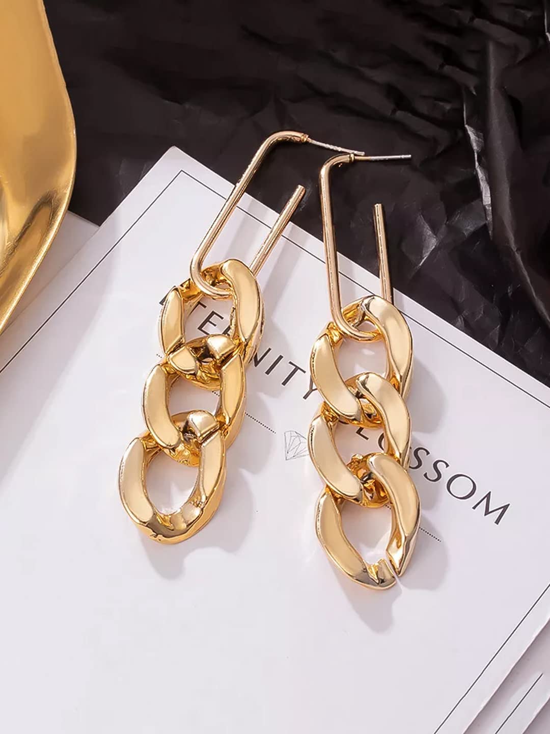 Yellow Chimes Dangler Earrings - Elegant Gift for Women