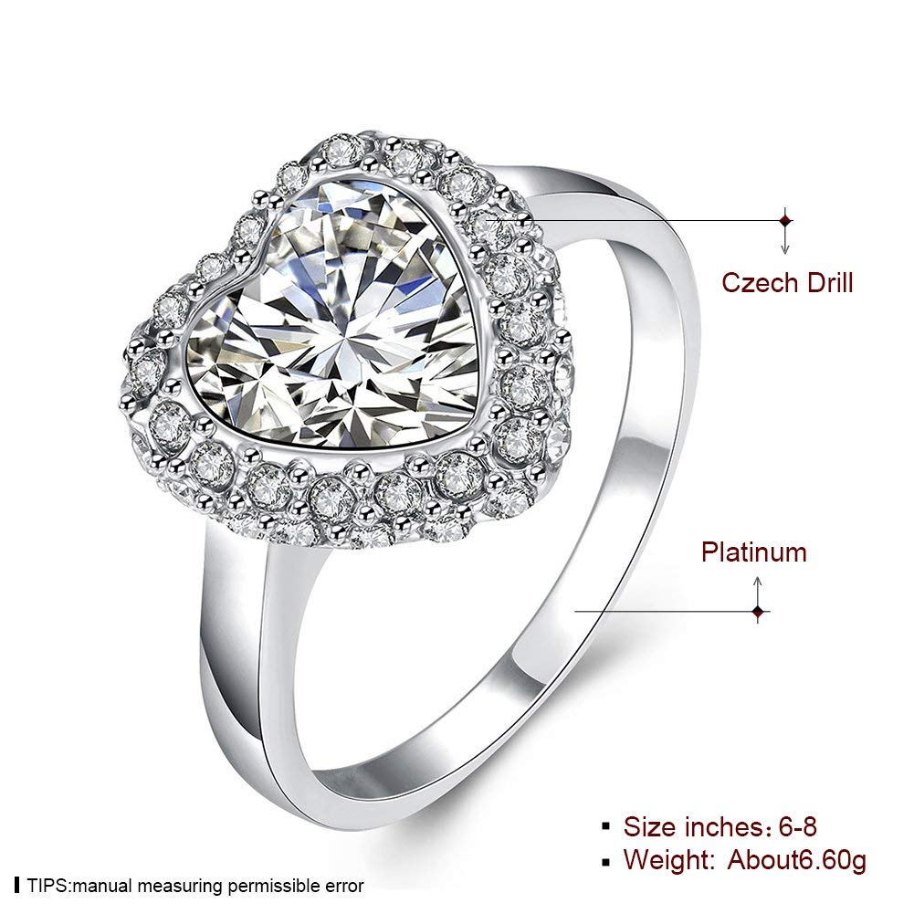 Yellow Chimes US 7 Crystal Ring - Anniversary present