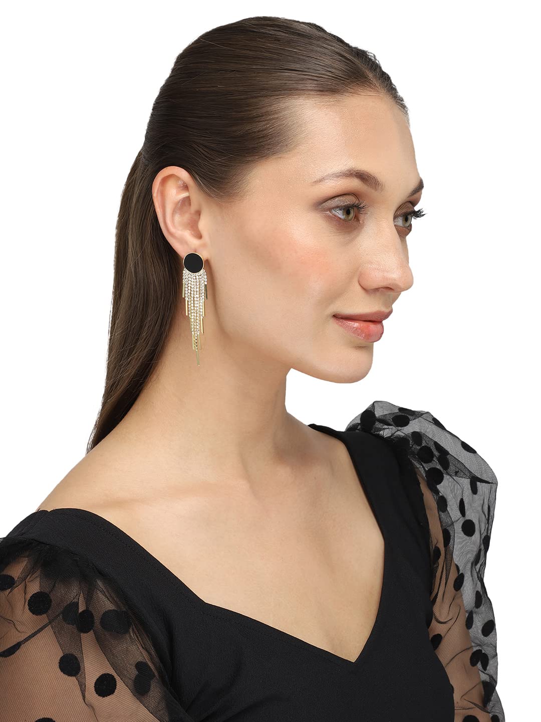Yellow Chimes Long Chain Earrings - Stylish gift for women