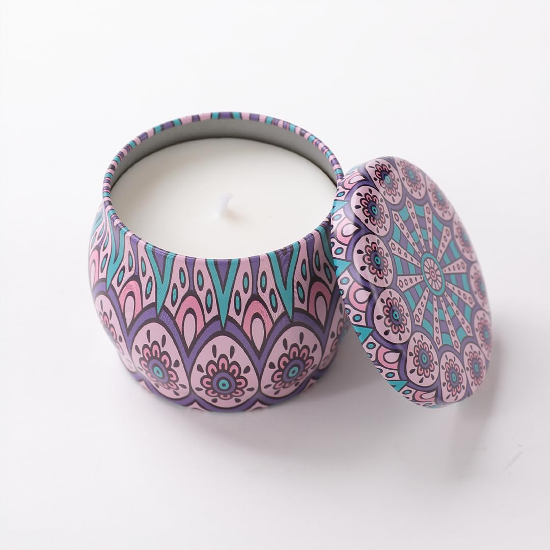 Andme Scented Candles for Home. Diwali Decoration Items for Home Decor, Gift Items, Birthday Gift, Lavender Fragrance(120 GMS)