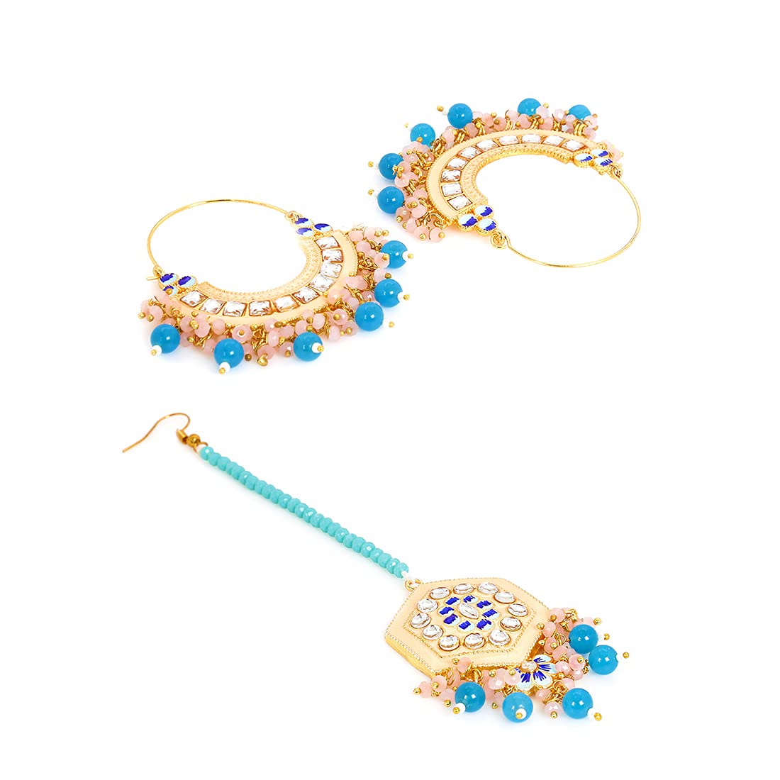 Yellow Chimes meena kari earrings - cultural festival