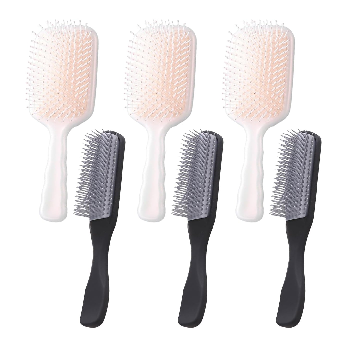 Kuber Hair Brush Set - Convenient and stylish in pink & black