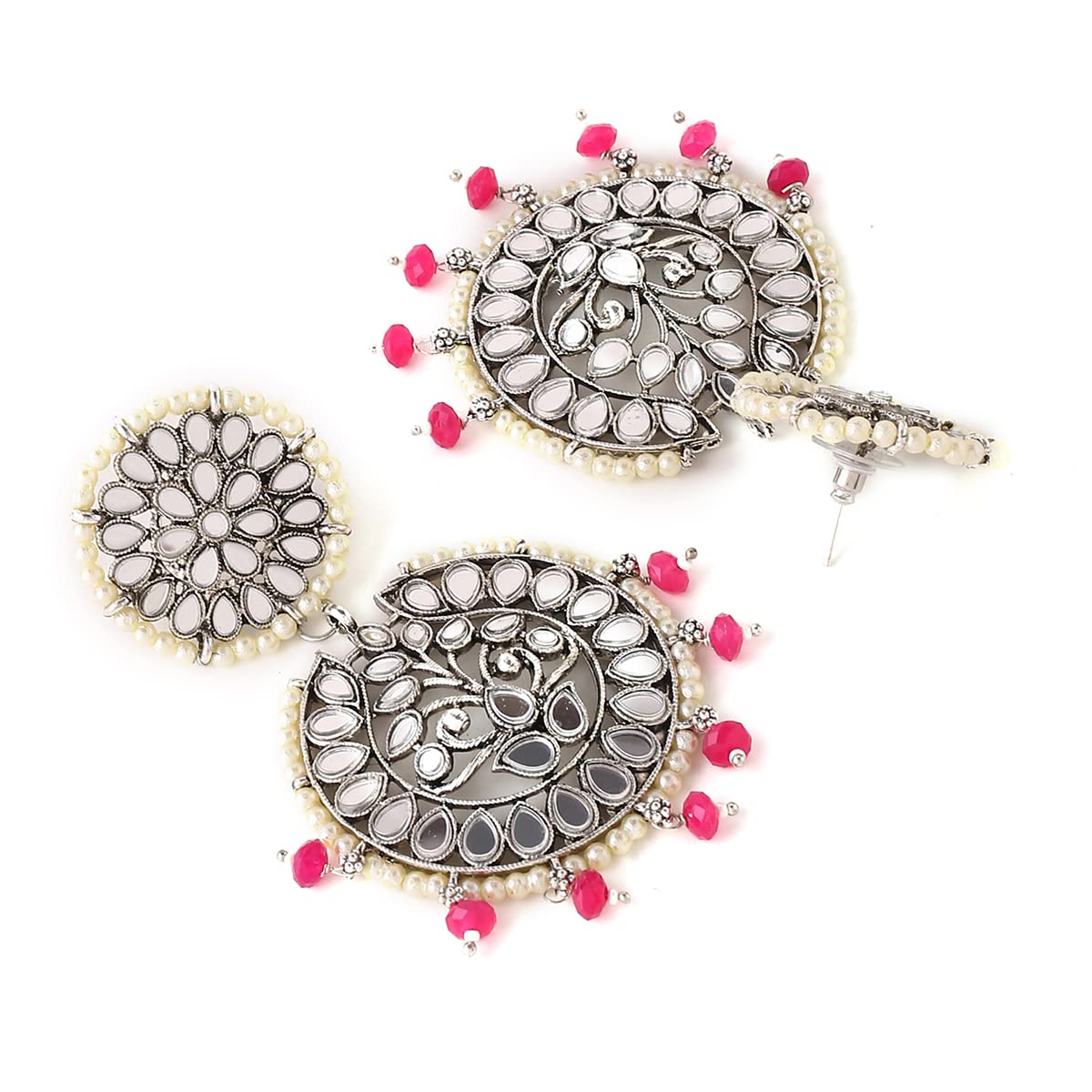 Yellow Chimes Oxidised Earrings - Chic for casual outfits