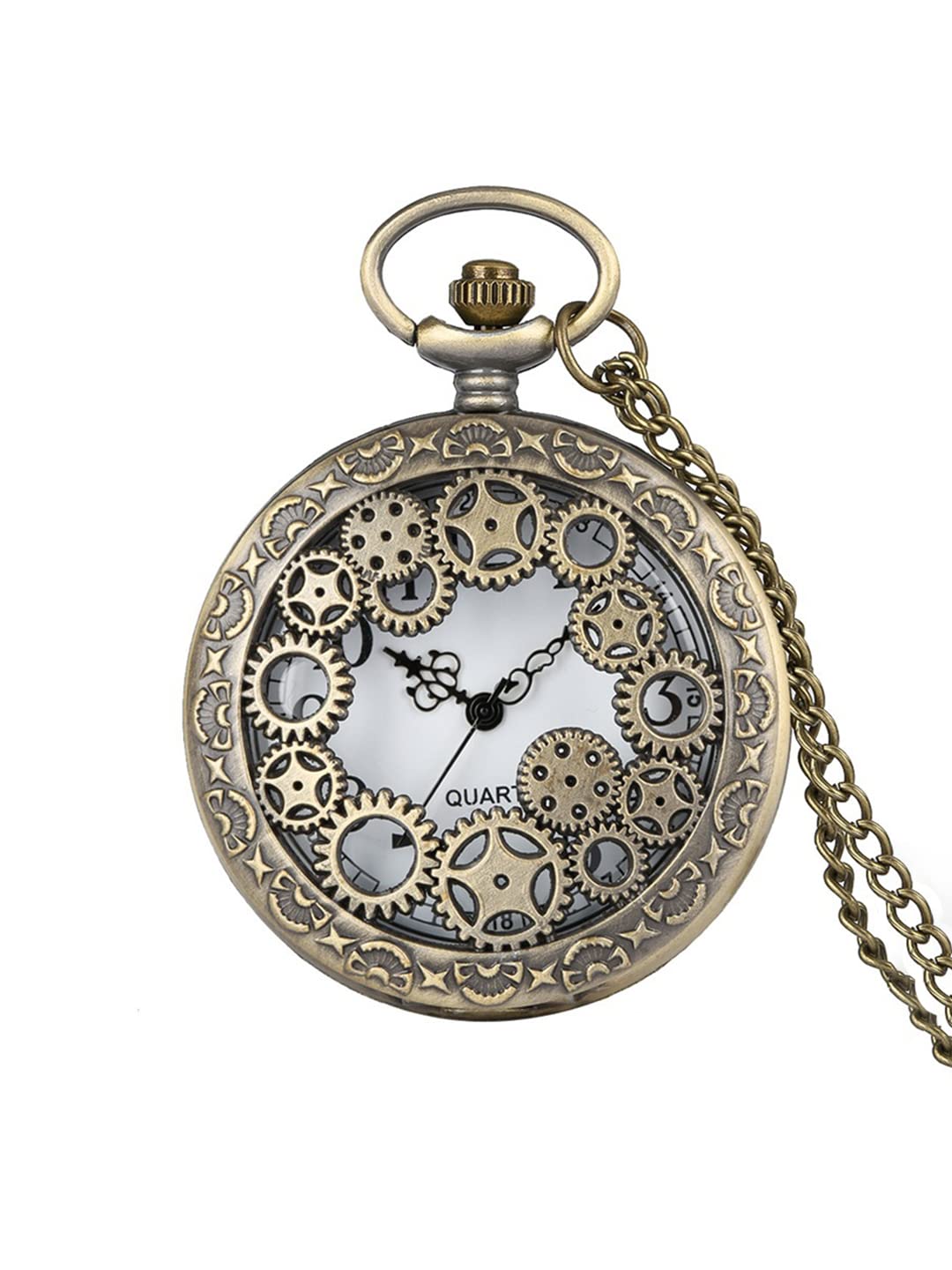 Yellow Chimes Chain Pocket Watch - Elegant birthday gift for him
