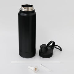 The Better Home Walled Vacuum Insulated Stainless Steel Water Thermosteel Bottle | Sipper Bottle for Kids/Adults | Hot & Cold Water Bottle for Gym, Home, Office, Travel | 950 ml (Black)