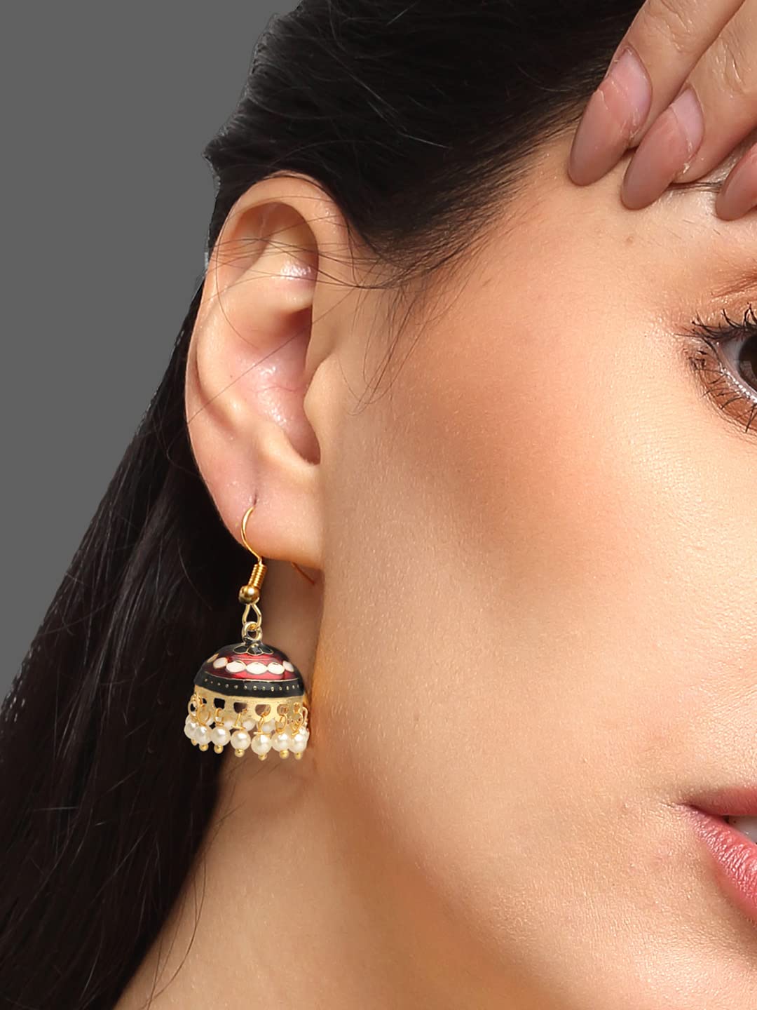 Yellow Chimes ethnic design earrings - complements festive outfits