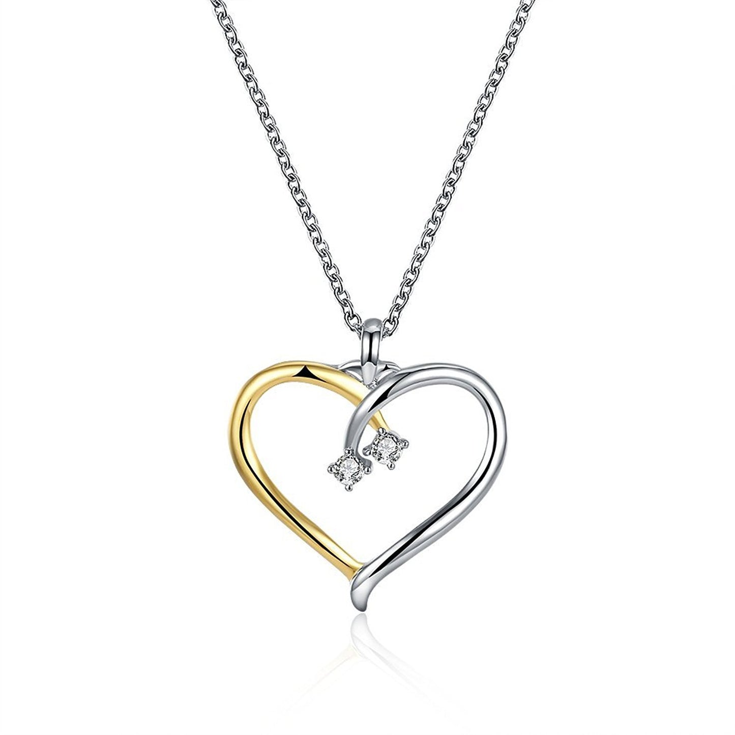 Yellow Chimes Heart Chain Pendant Necklace - Celebrating Love