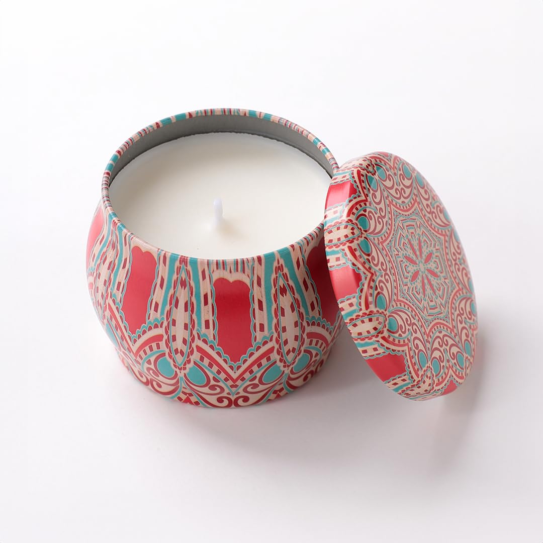 Andme Scented Candles for Home. Diwali Decoration Items for Home Decor, Gift Items, Birthday Gift, Rose Fragrance(120 GMS)