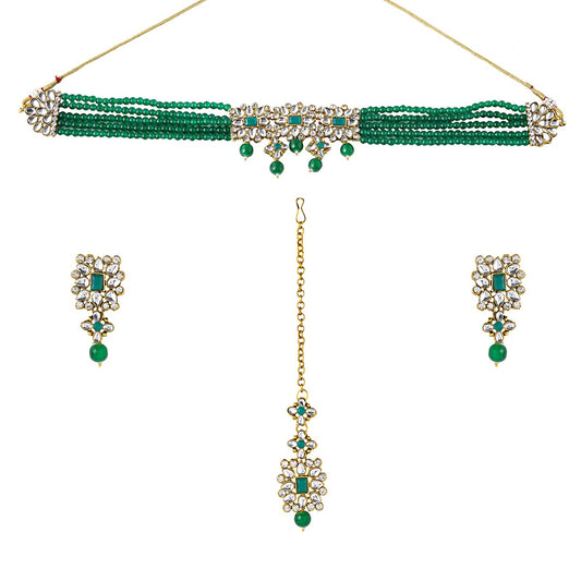 Yellow Chimes ethnic jewellery set - Beautiful gift option