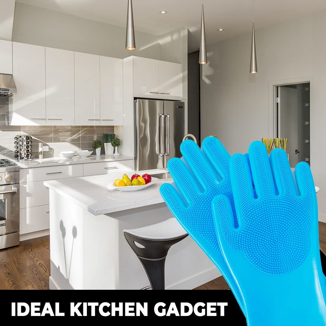 Kuber Multi-Purpose Silicon Gloves - Kitchen cleaning tool