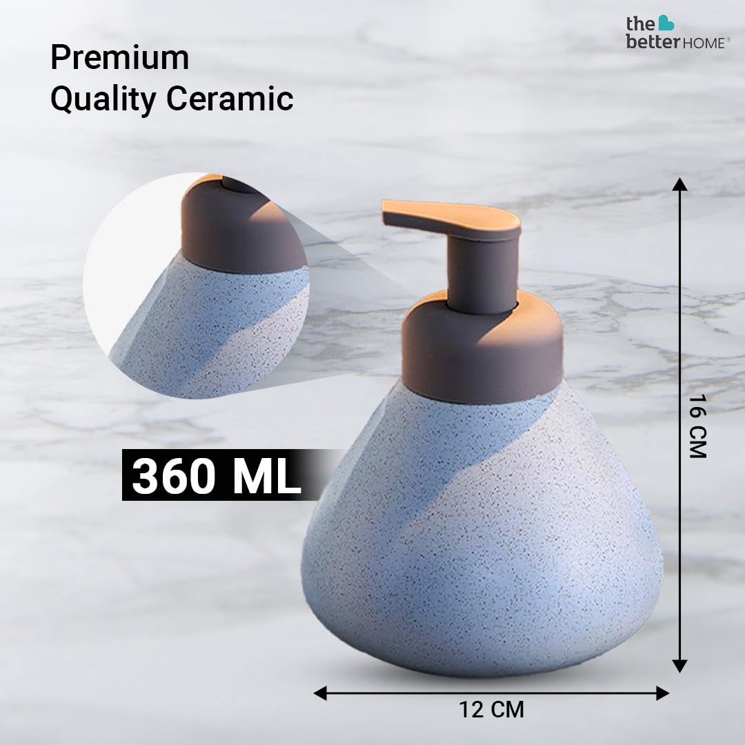 The Better Home Ceramic Foam Soap Dispenser 360ML (6Pcs) Foam Soap Dispenser for Bathroom | Soap Dispenser Set | Soap Dispenser for Kitchen | Hand Soap Dispenser | Foam Soap Dispenser for Wash Basin