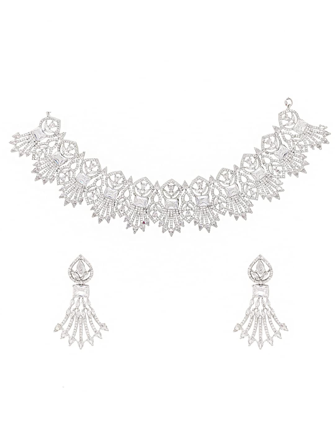 Yellow Chimes Silver Jewellery Set - Festive occasions