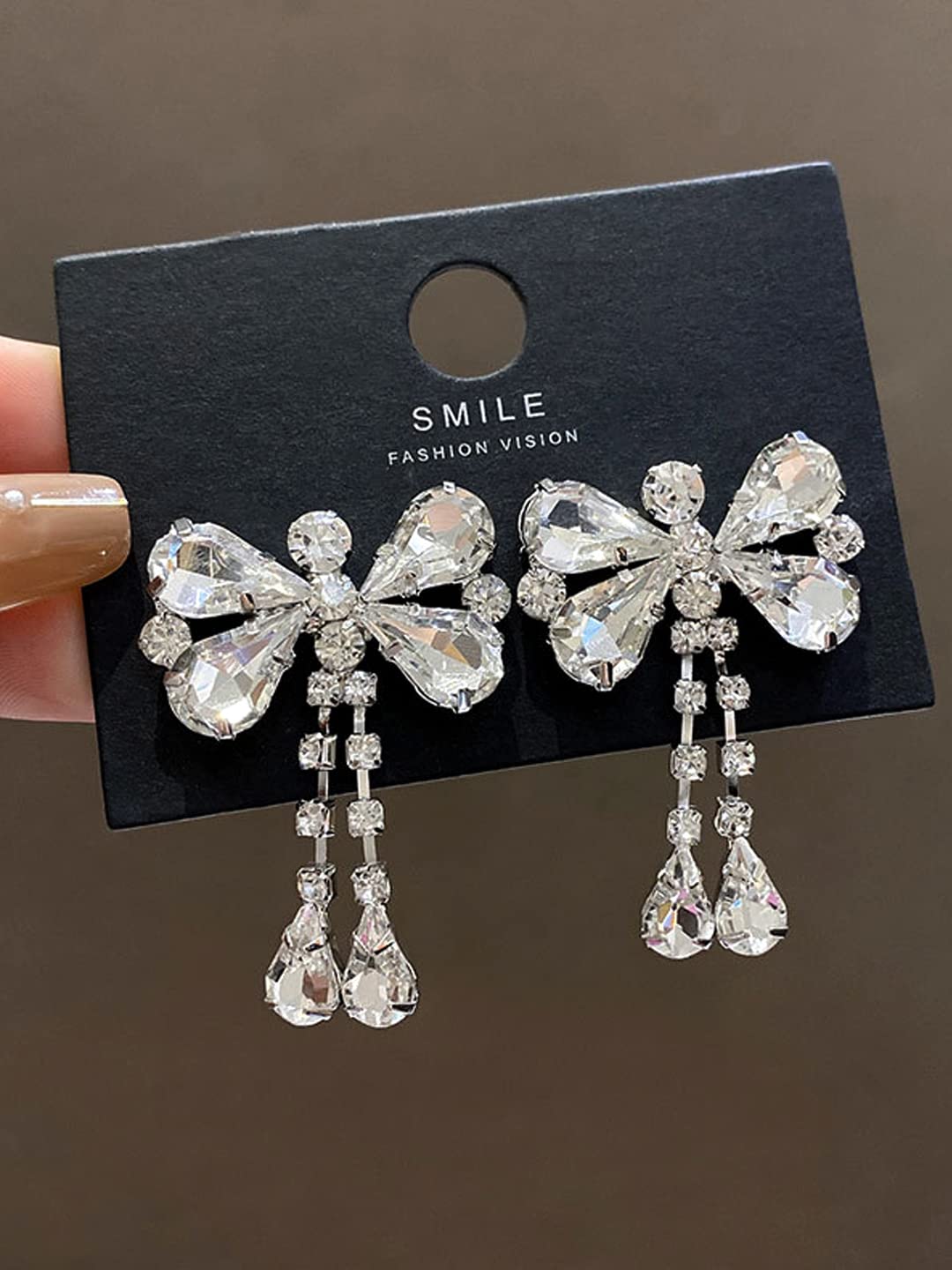 Yellow Chimes butterfly earrings - festive outfit accessory