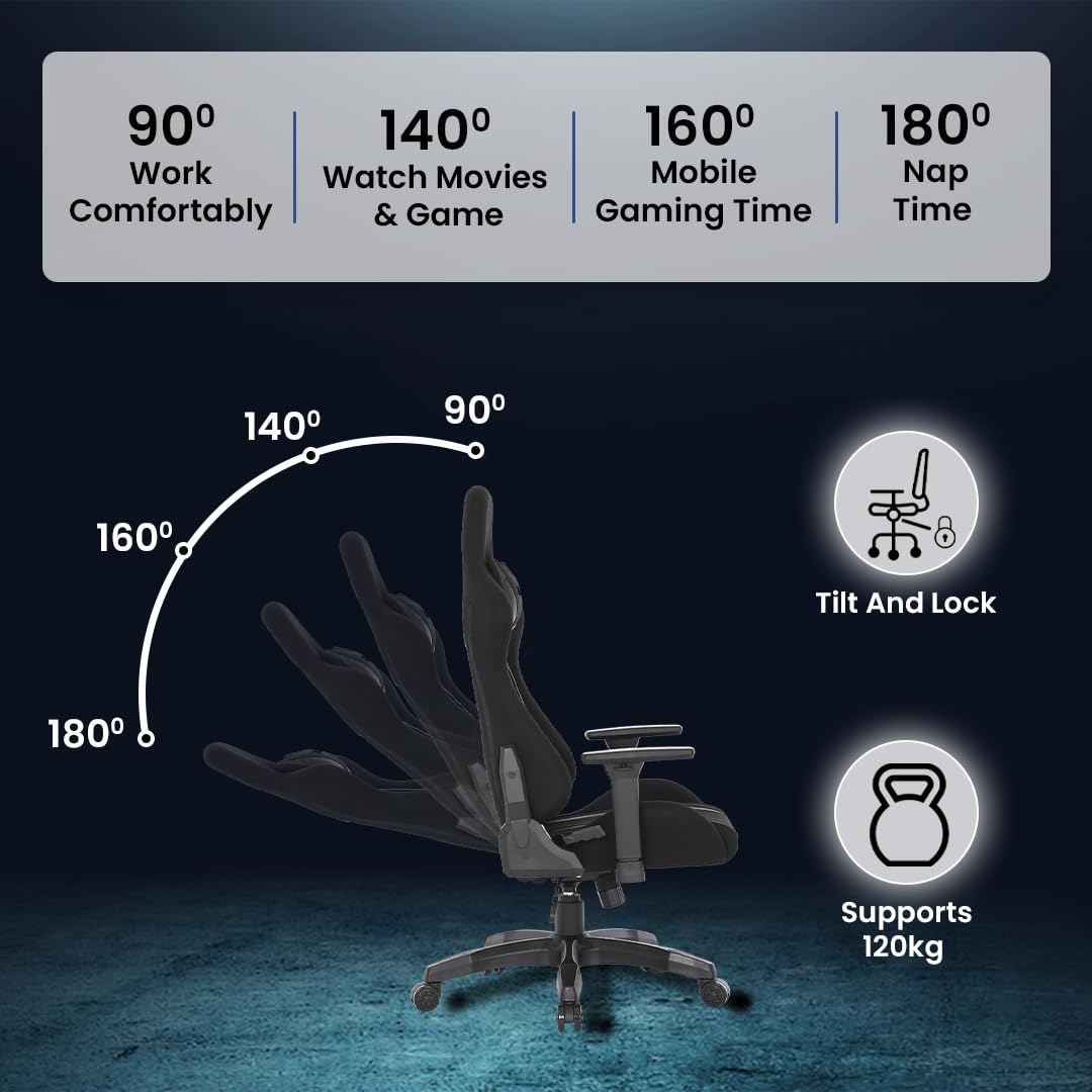 KOZEN Diablo Gaming Chair - Stylish blue and black color