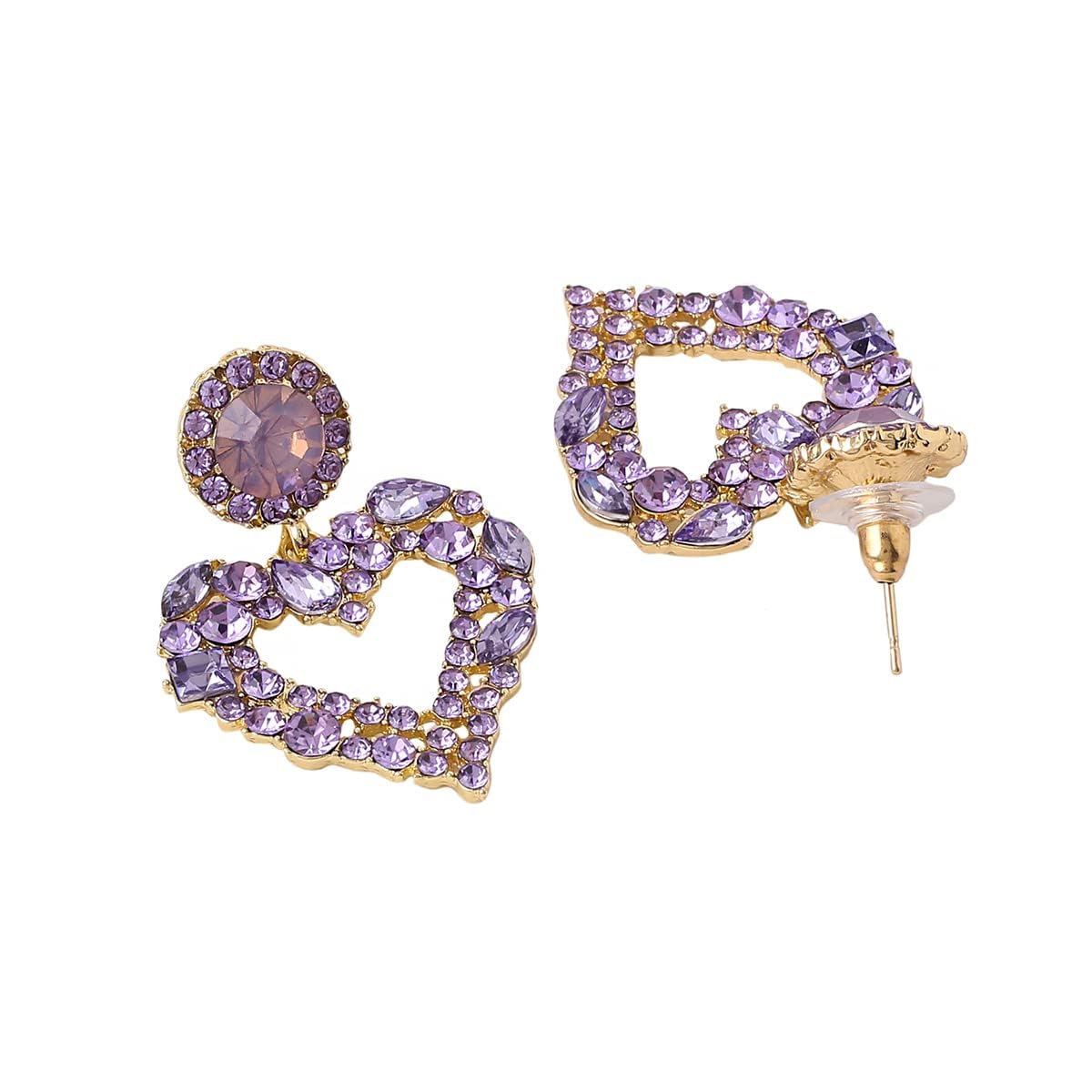 Kairangi earrings - Gold plated heart shaped earrings for girls