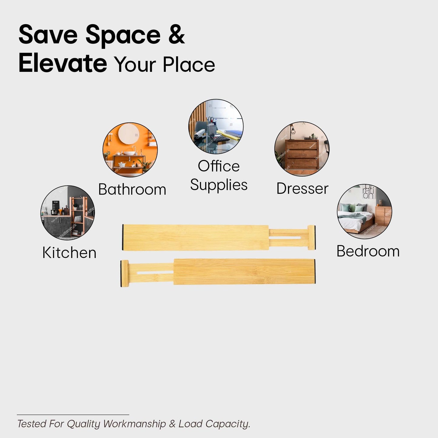 Anko Bamboo Drawer Dividers - Stylish dresser organization