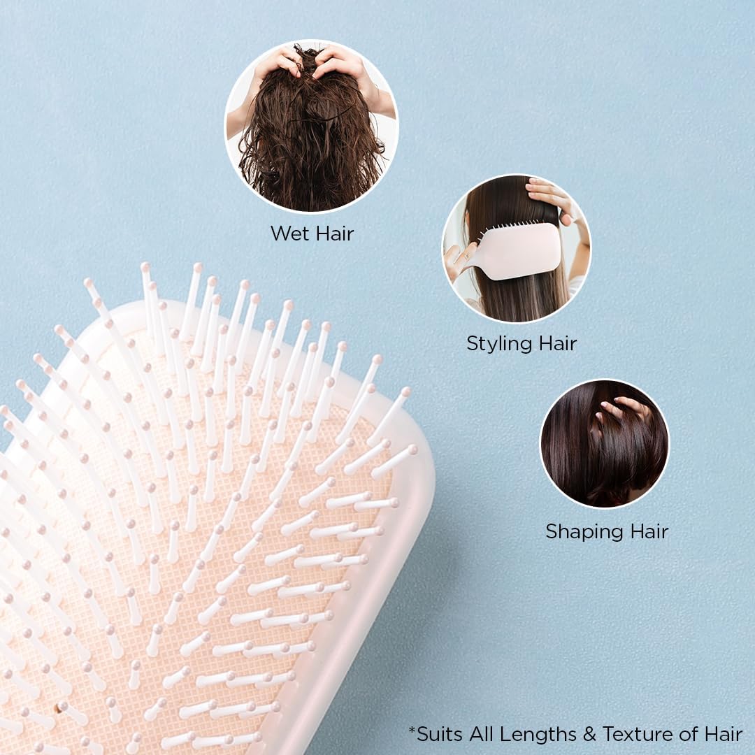 Kuber Industries flexible bristle brush - smoothing hair