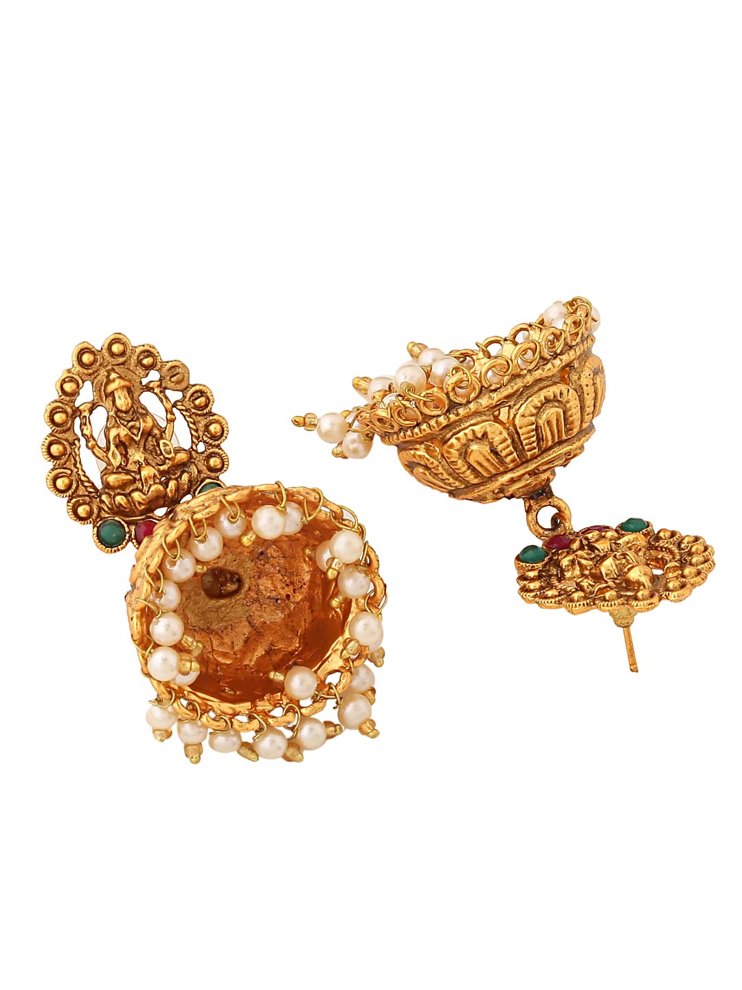 Yellow Chimes Traditional Jhumka Earrings - Birthday Gift