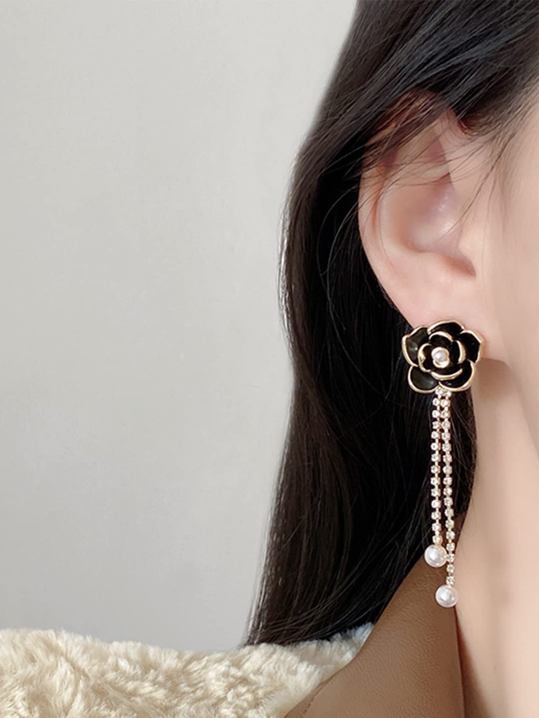Yellow Chimes linear chain earrings - suitable for anniversaries