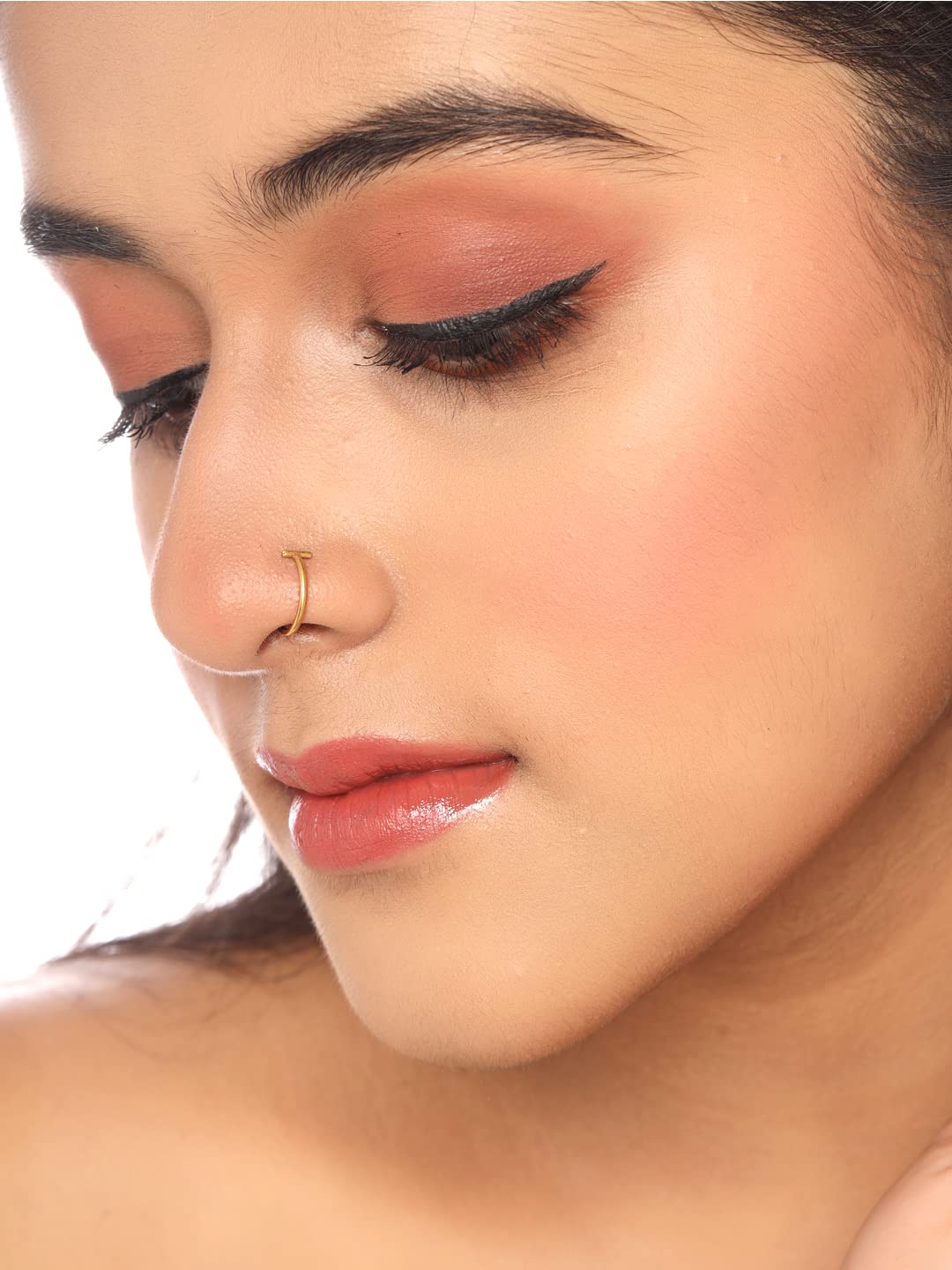 Yellow Chimes Non Piercing Nose Pins - Elegant party wear
